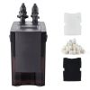 162.7GPH Canister Filter, 3-Stage External Aquarium Filter with Powerful Pump