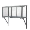 Cat Window Catio, Cat Outdoor Enclosure with Sun Sheet Roof, Wall Mounted Wood Cat Window Perch House, Weatherproof Window Box, Dark Gray