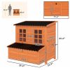 Wooden Chicken Coop with Nesting Box, Pull-Out Tray, Waterproof Roof, 39" Chicken House for 2-4 Chickens, Rabbits