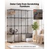 Cat Cage 4-Tier 40.98"x13.98"x55" DIY Cat Playpen with Litter Box, Indoor Enclosure Detachable Metal Wire Kennel Crate
