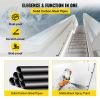 Pipe Stair Handrail, 9FT Staircase Handrail, 440LBS Load Capacity Carbon Steel Pipe Handrail, Industrial Pipe Handrail with Wall Mount Support