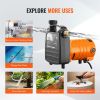 Cast Iron Water Transfer Pump, 115V AC 1600 GPH 1/2HP, Portable Electric Utility Pump with Carbon Brush, Filter, Brass Connectors, for Garden
