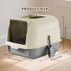 Fully Enclosed Double Door Cat Litter Box – Spacious Interior for Easy Turning Without Feeling Cramped, Smooth Entry & Exit No Cat Jamming