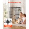 Cat Cage 4-Tier 40.98"x27.99"x55" DIY Cat Playpen Indoor Enclosure, Detachable Metal Wire Kennel Crate with 4 Doors