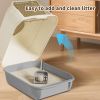 Fully Enclosed Double Door Cat Litter Box – Spacious Interior for Easy Turning Without Feeling Cramped, Smooth Entry & Exit No Cat Jamming