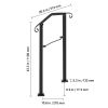 Handrails for Outdoor Steps, Fit 1 or 2 Steps Outdoor Stair Railing, Arch#1 Wrought Iron Handrail, Flexible Porch Railing