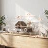 Hamster Cage with Large Wheel & Hideout, Small Animal Habitat with Accessories, Clear Pet House, 21.5" x 11.8" x 12.6",