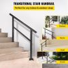 Handrail Outdoor Stairs 47.6 X 35.2 Inch Outdoor Handrail Outdoor Stair Railing Adjustable from 0 to 30 Degrees Handrail for Stairs Outdoor Aluminum B