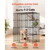 Cat Cage 4-Tier 40.98"x27.99"x55" DIY Cat Playpen Indoor Enclosure, Detachable Metal Wire Kennel Crate with 4 Doors