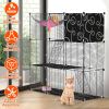 3-Tier Cat Cage Enclosure Indoor Cat Cage Playpen With Hammock Toy Ball Ladder DIY Iron Wire Cat House Kennels Crate For 1-2 Cats Ferret Rabbit Small