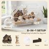 Hamster Cage with Large Wheel & Hideout, Small Animal Habitat with Accessories, Clear Pet House, 21.5" x 11.8" x 12.6",