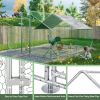 Large Metal Chicken Coop, Walk-in Chicken Run,Galvanized Wire Poultry Chicken Hen Pen Cage